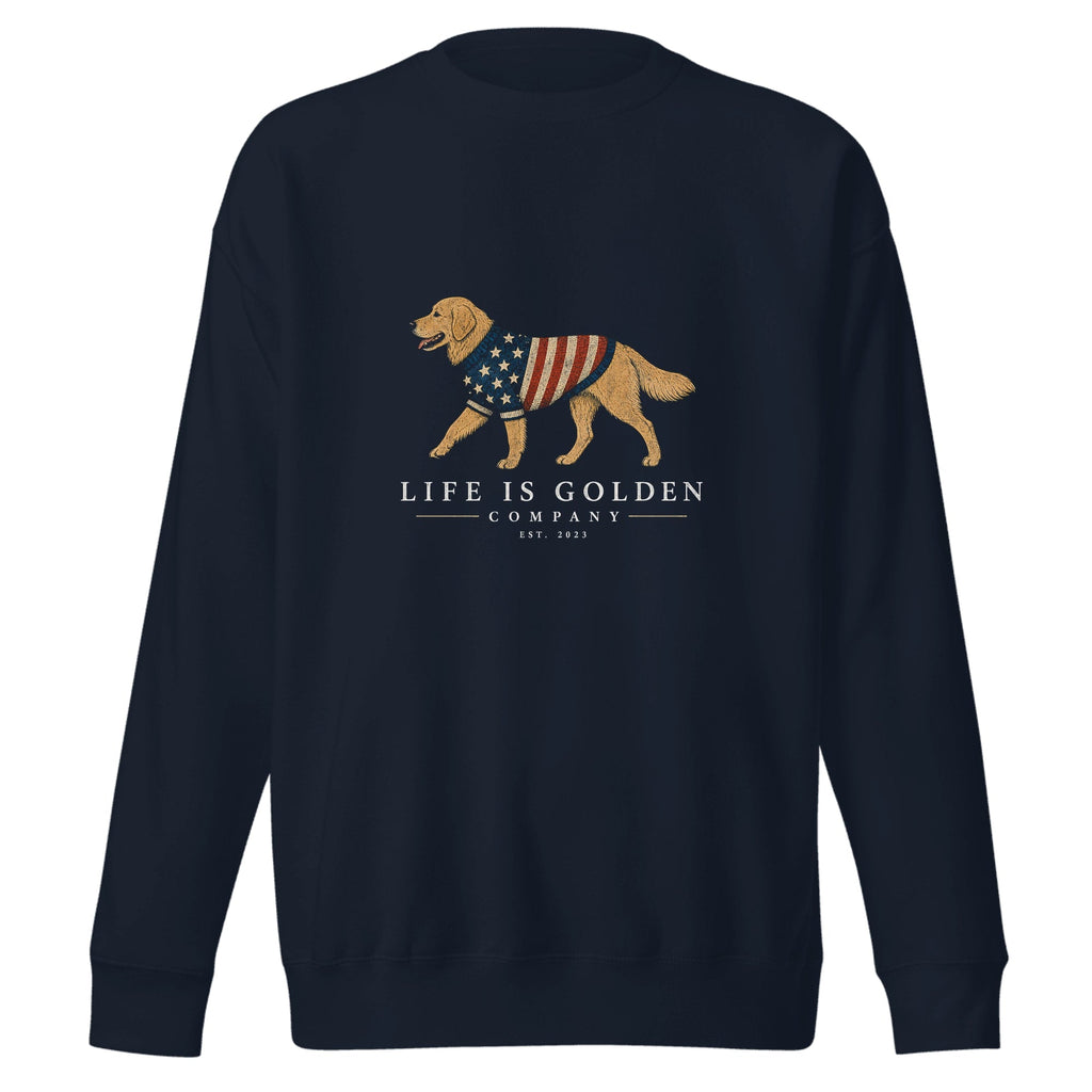 The Old Glory Crewneck — Navy Blazer