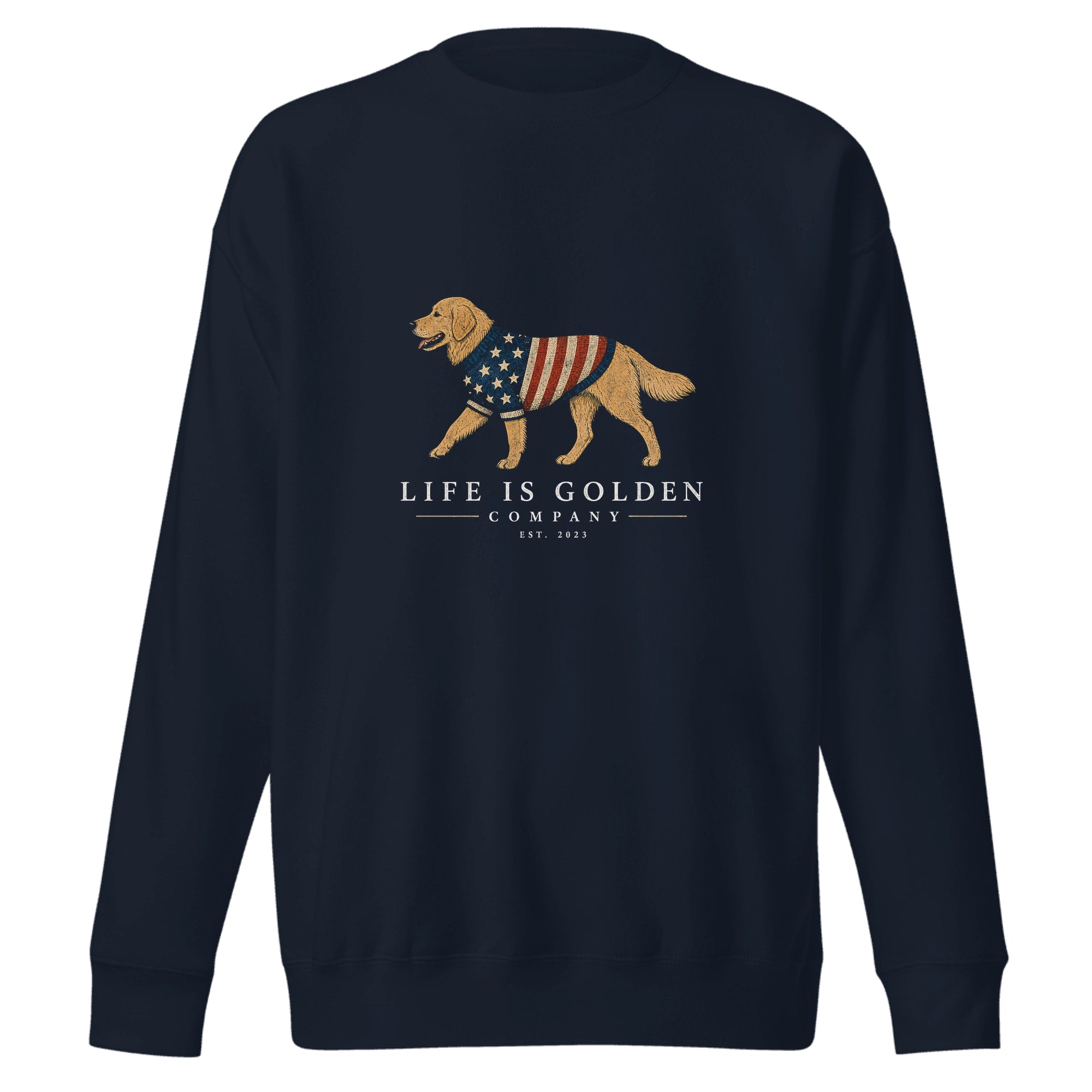 The Old Glory Crewneck — Navy Blazer