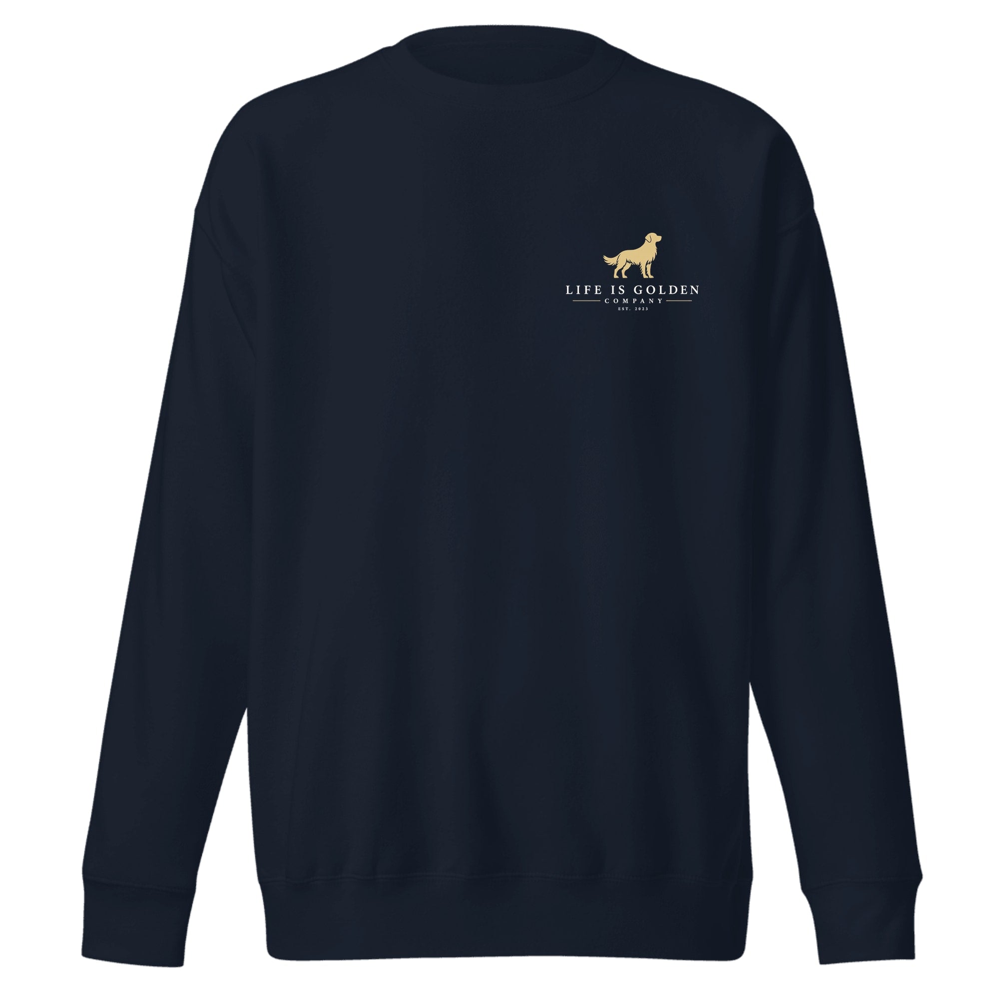 The Trailhead Tailgate Crewneck — Navy Blazer (front)