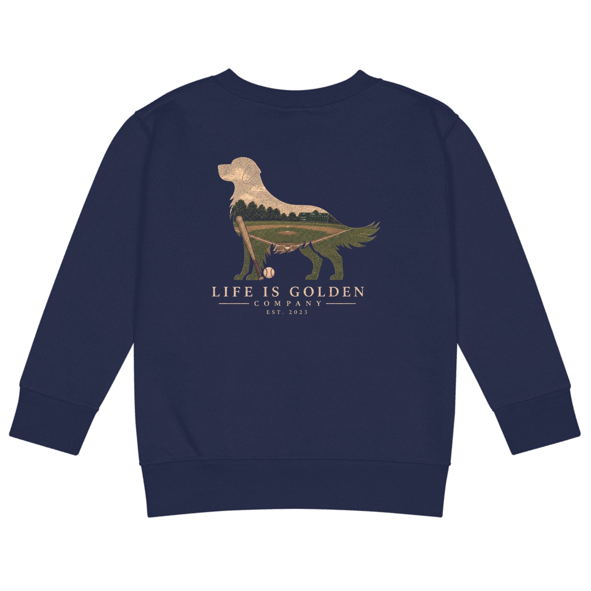 The Home Team Golden Little Kids Crew — Navy