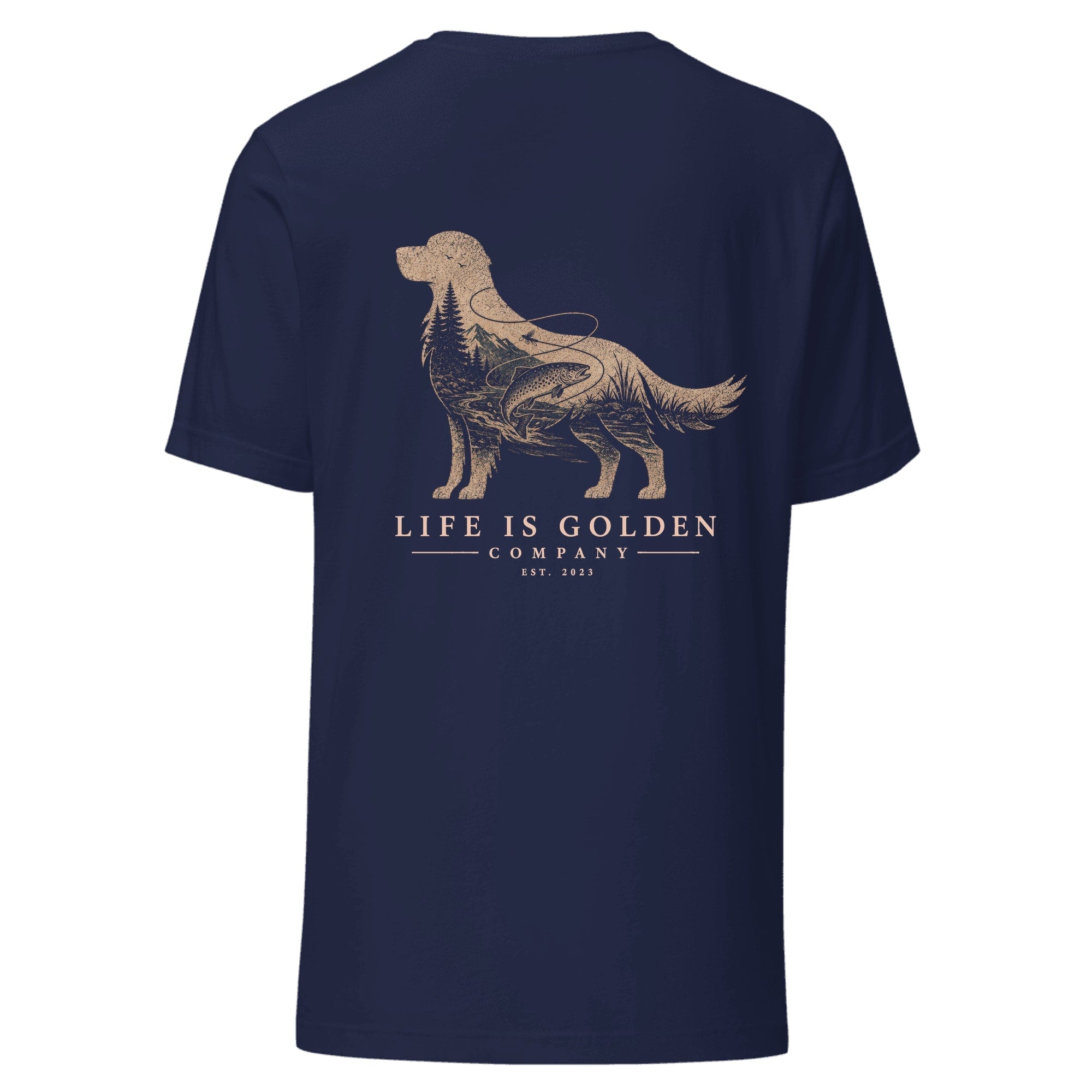 The Riverbend Golden Tee — Navy