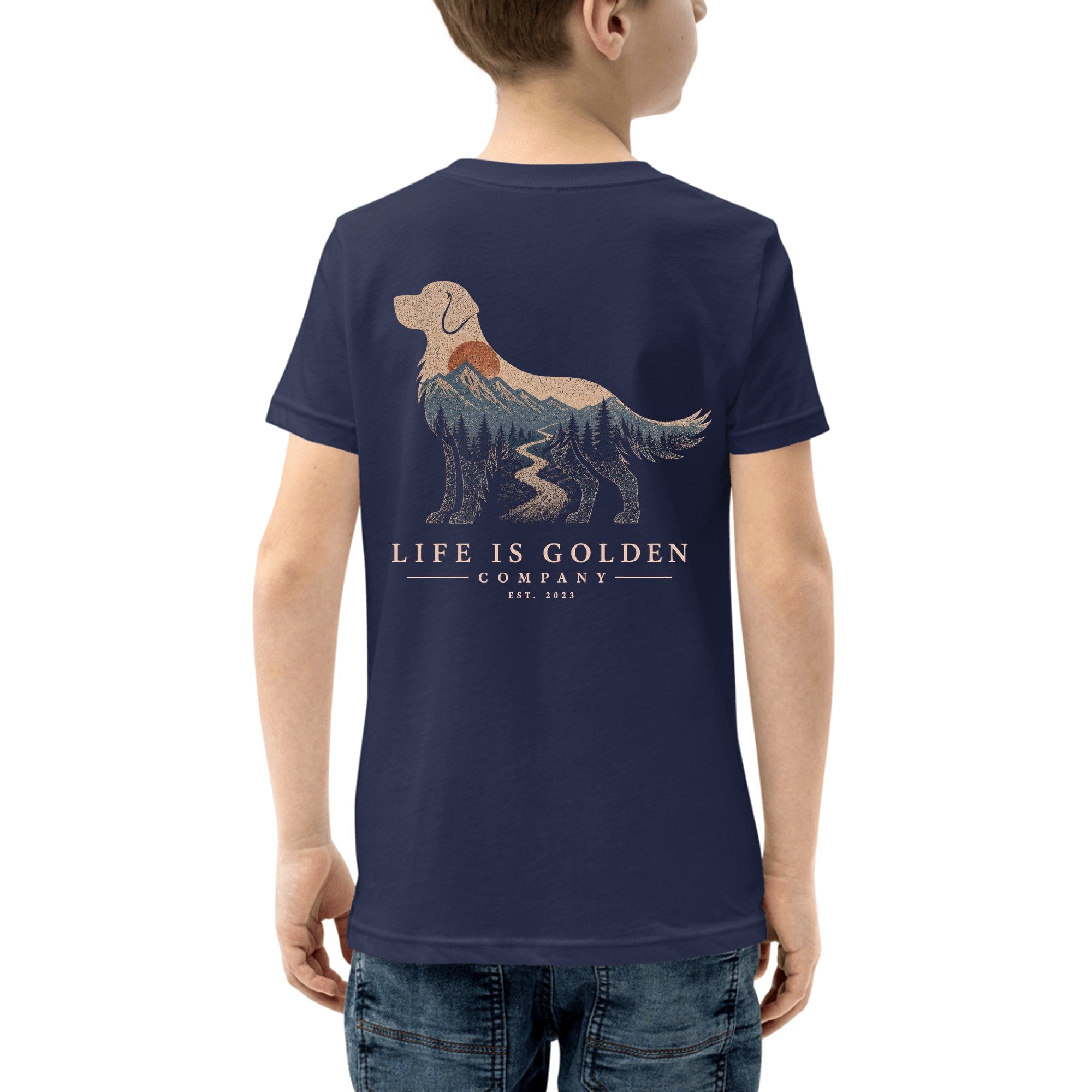The High Country Golden Youth Tee — Navy