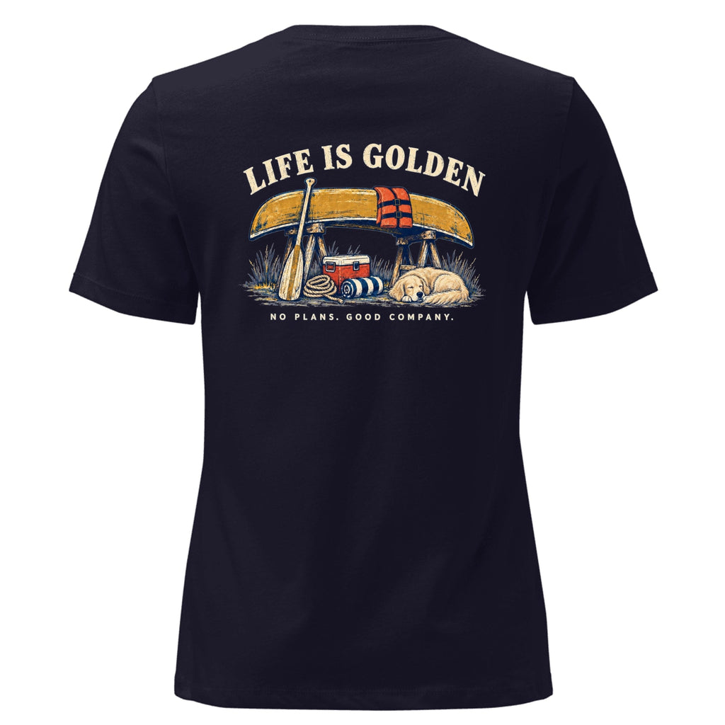 Canoe Camp Women's Relaxed Tee — Navy