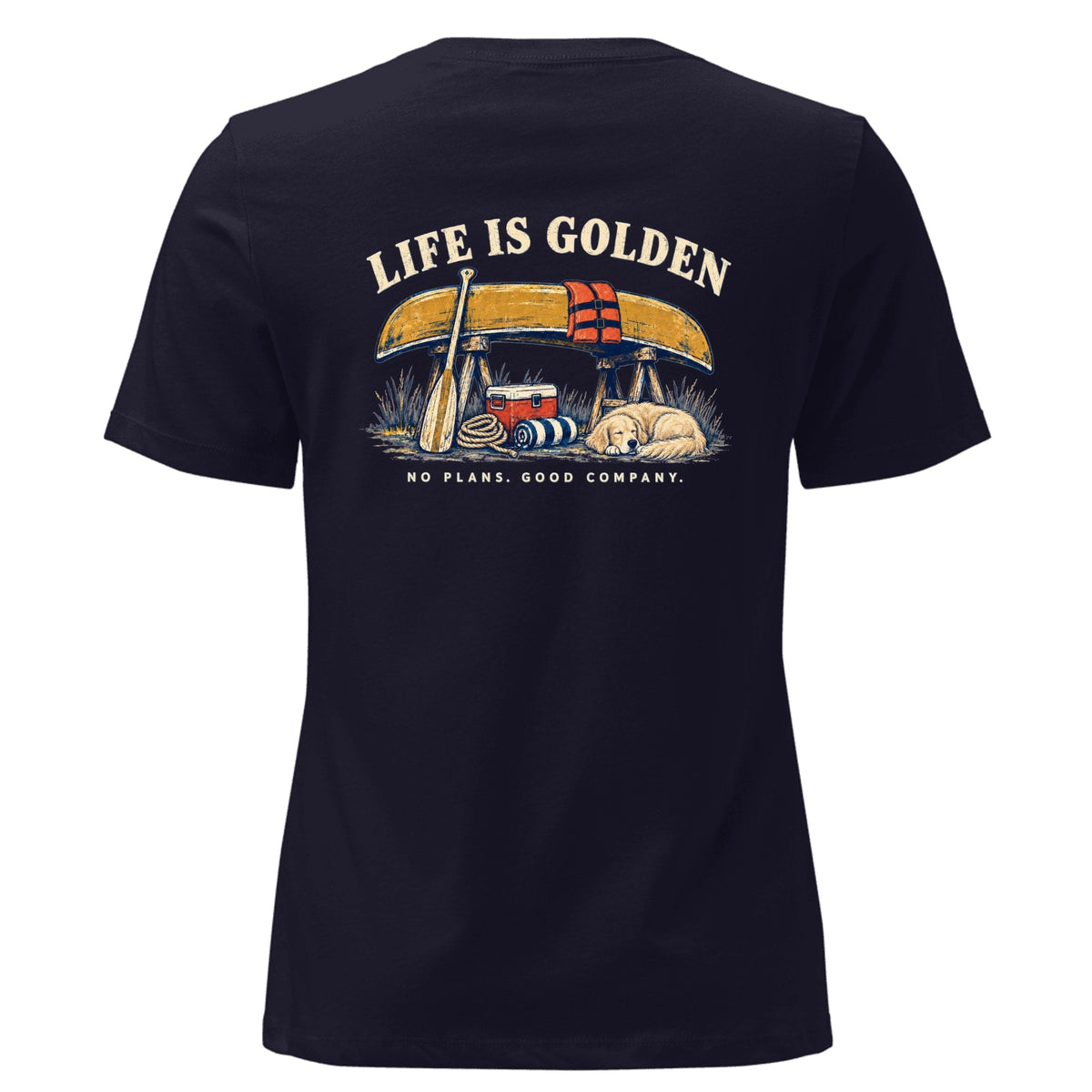 Canoe Camp Women's Relaxed Tee — Navy