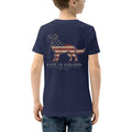 Stars & Stripes Golden Retriever Youth Tee — Navy