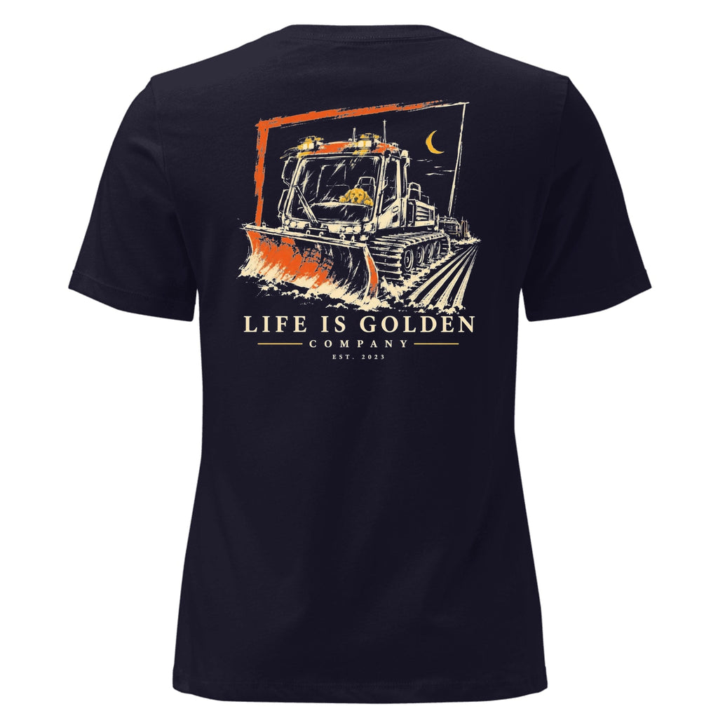 Corduroy Crew Women's Relaxed Tee — Navy