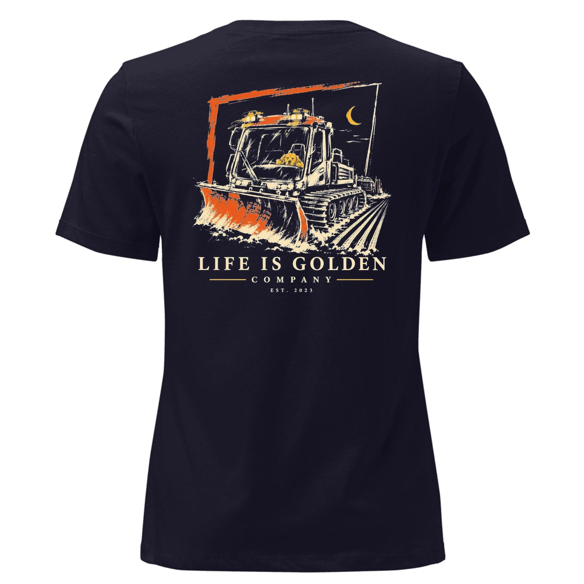Corduroy Crew Women's Relaxed Tee — Navy