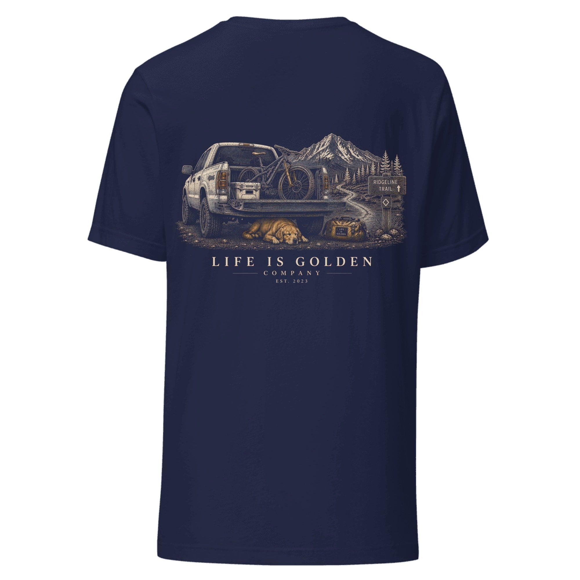 The Trailhead Tailgate Tee — Navy