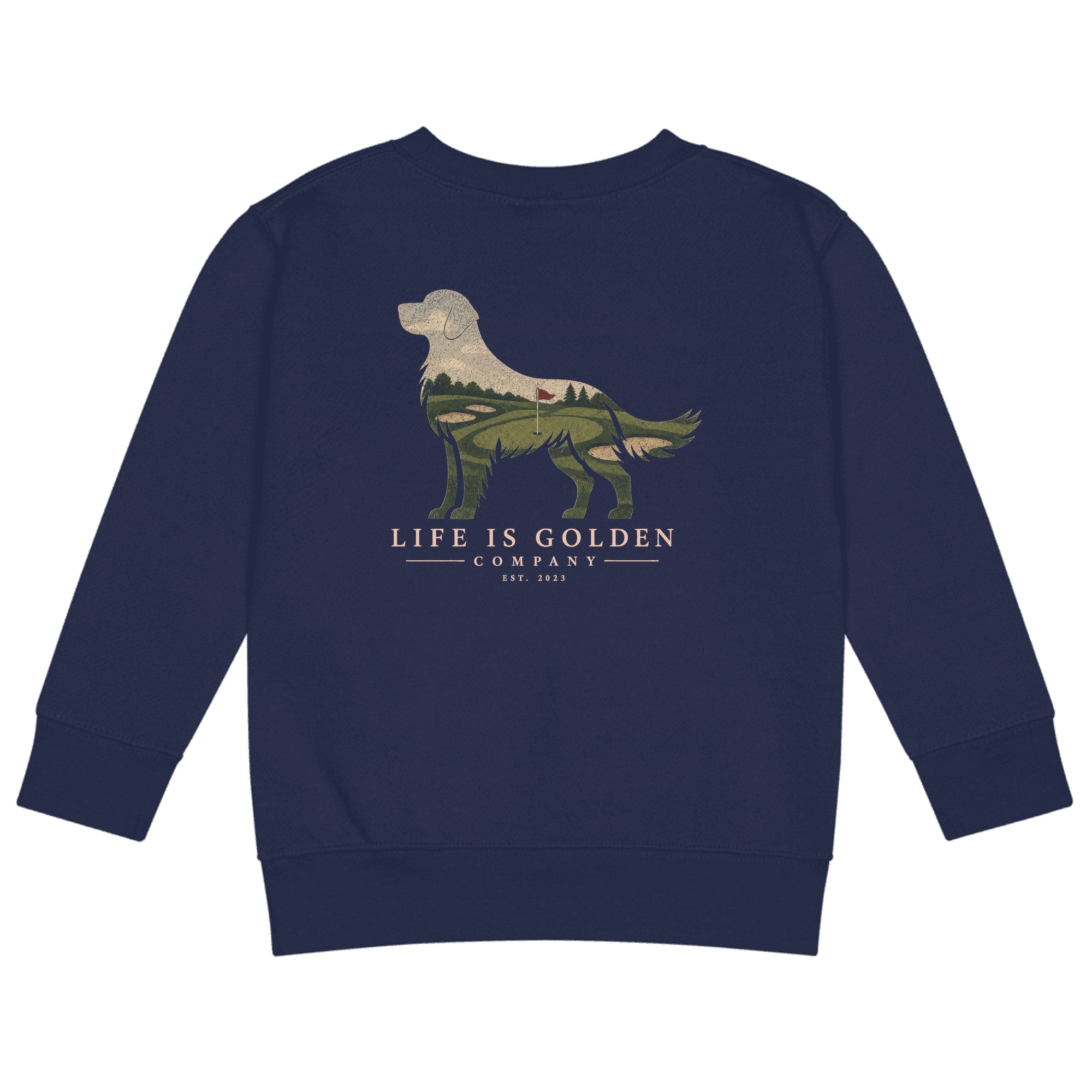 The Fairway Golden Little Kids Crew — Navy