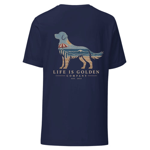 The Beach Day Golden Tee — Navy