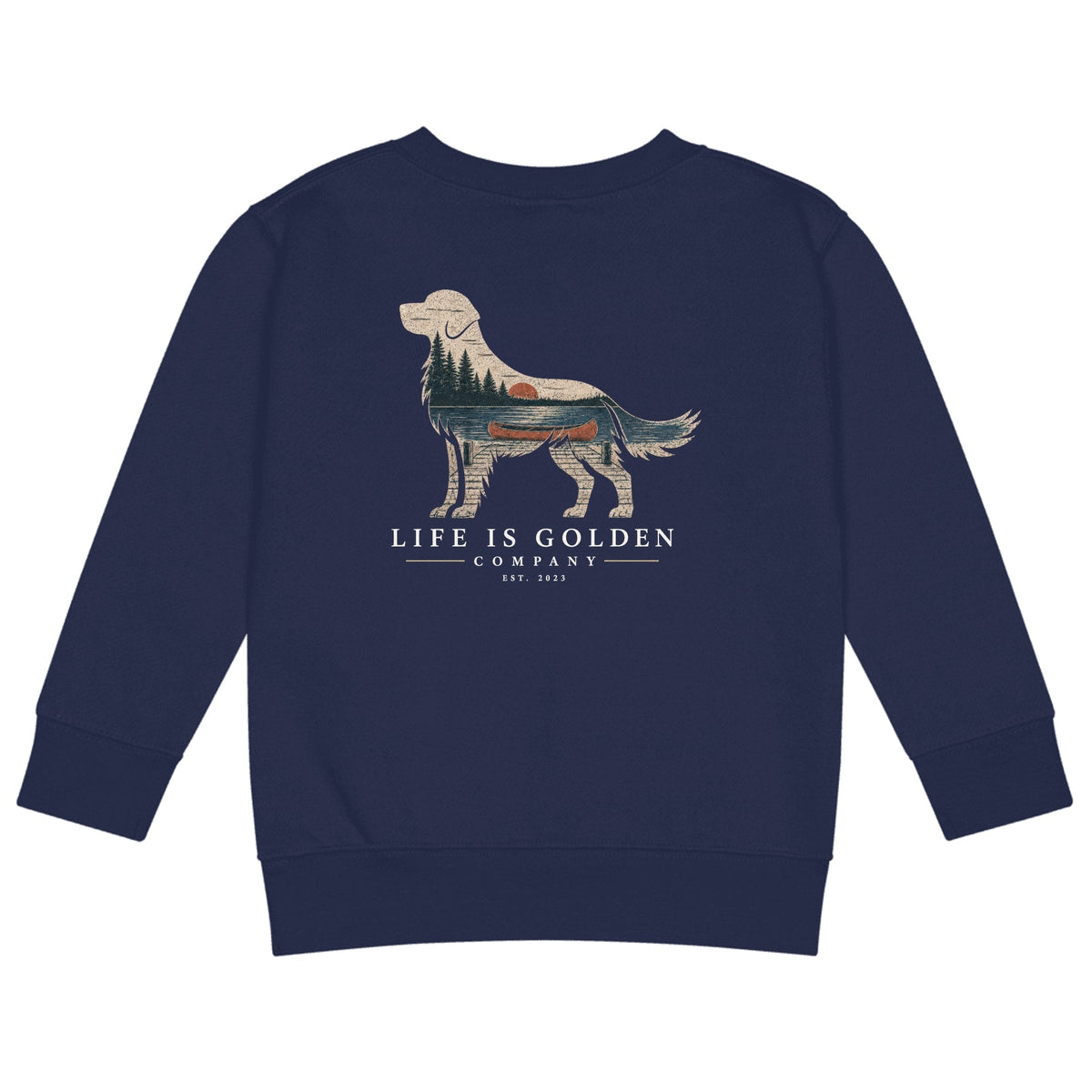 The Still Water Golden Little Kids Crew — Navy
