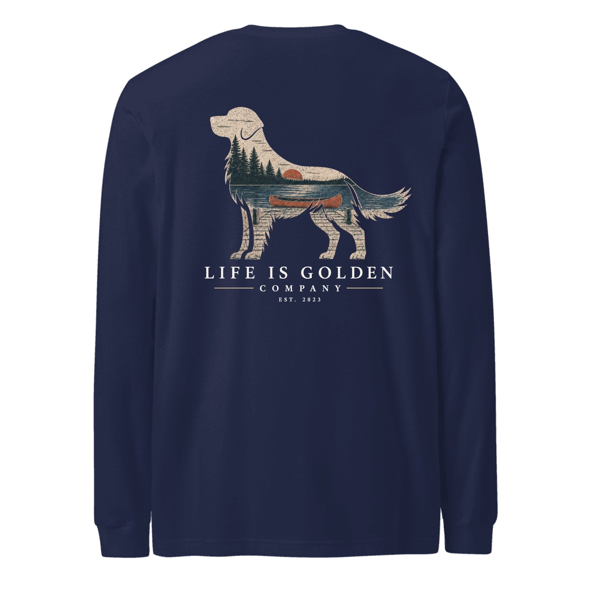 The Still Water Golden Long Sleeve — Navy