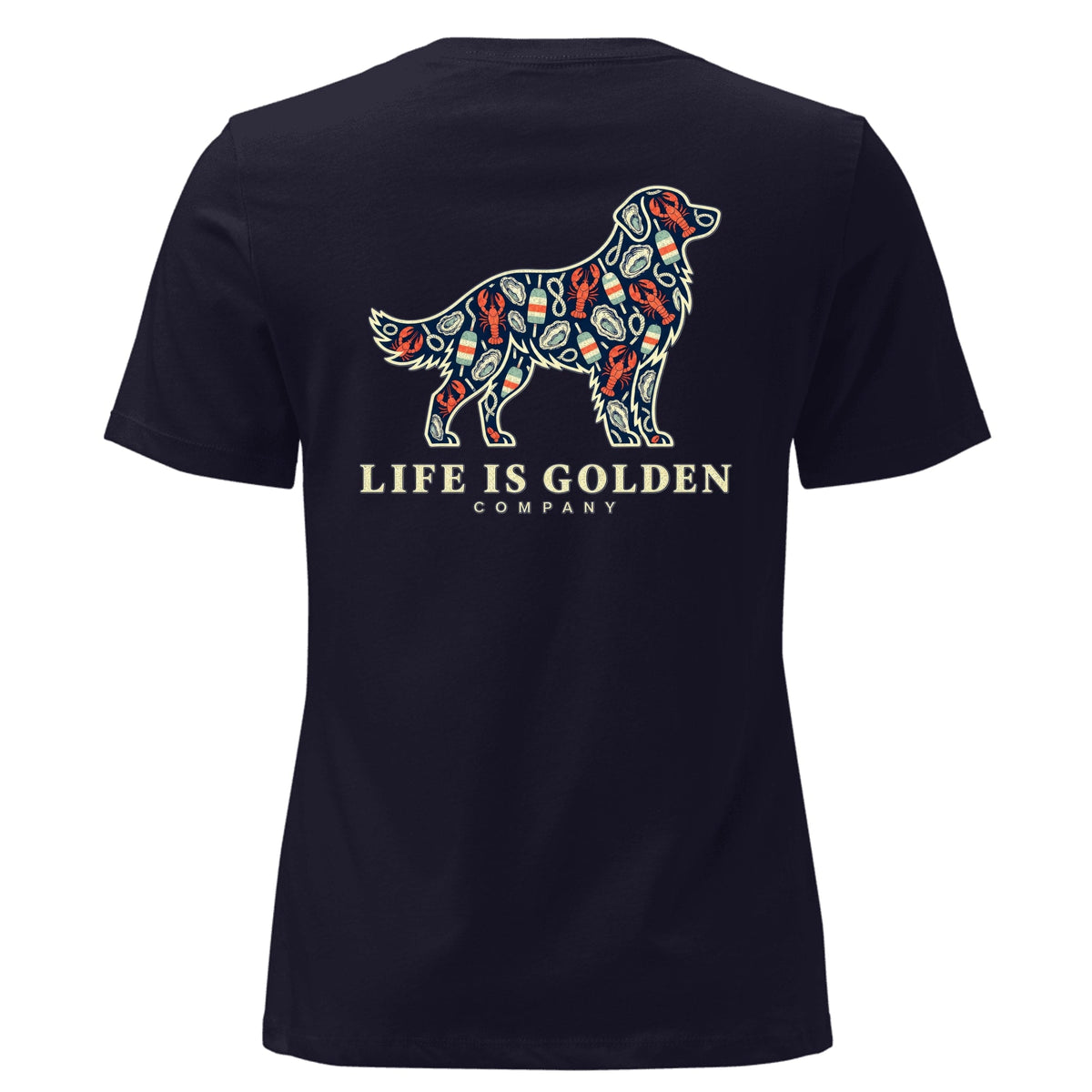 Coastal Catch Women's Relaxed Tee — Navy