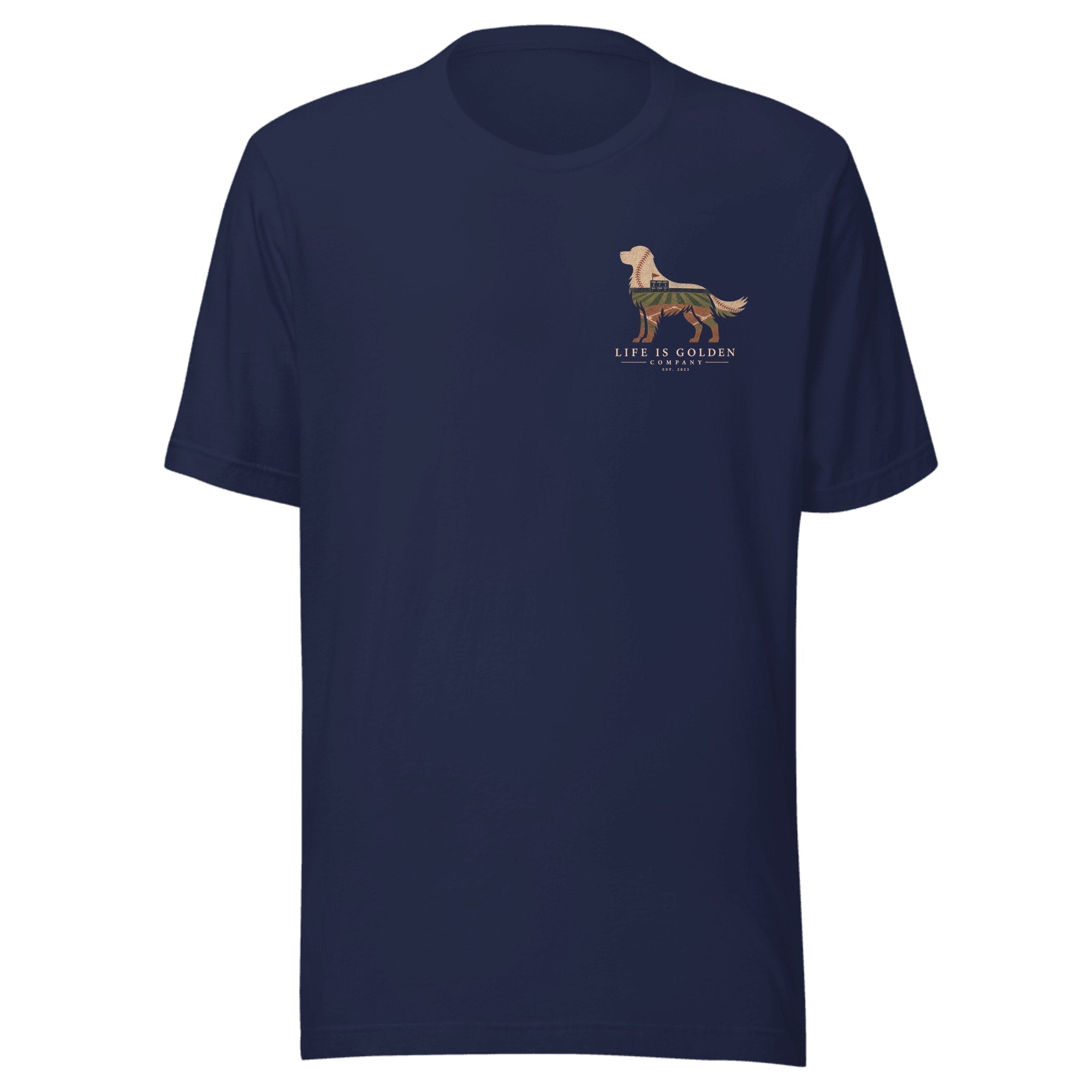 The Home Team Golden Tee — Navy (front)