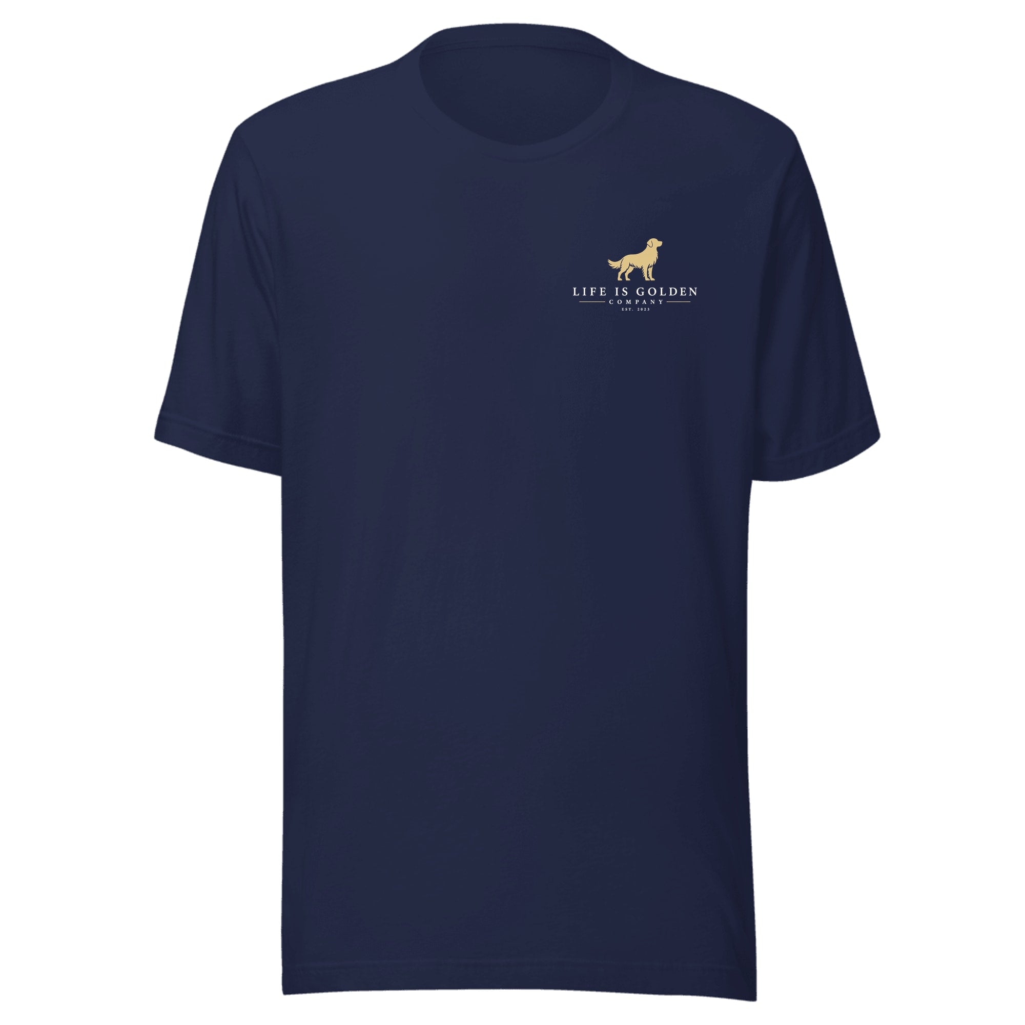 The Trailhead Tailgate Tee — Navy (front)