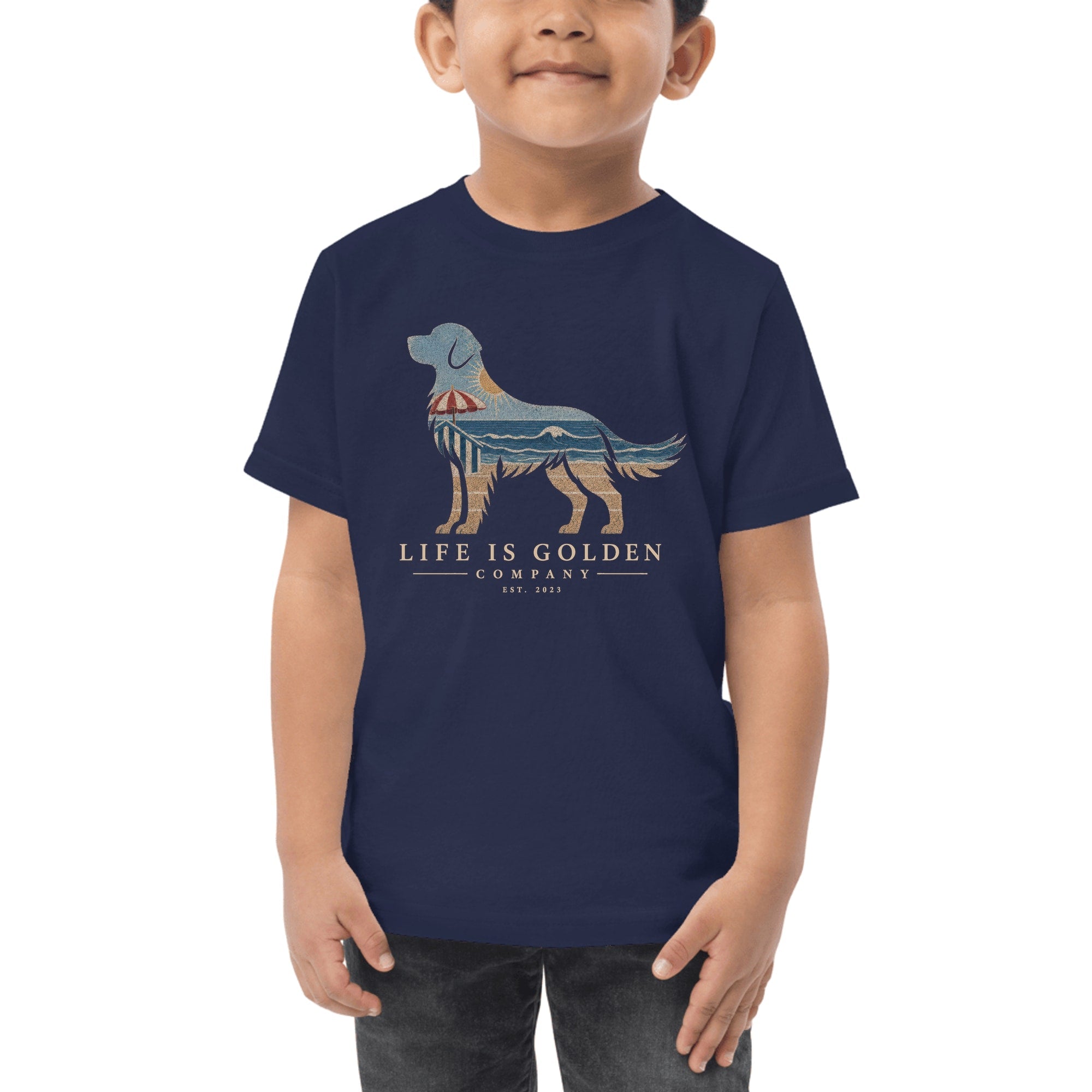 The Beach Day Golden — Navy