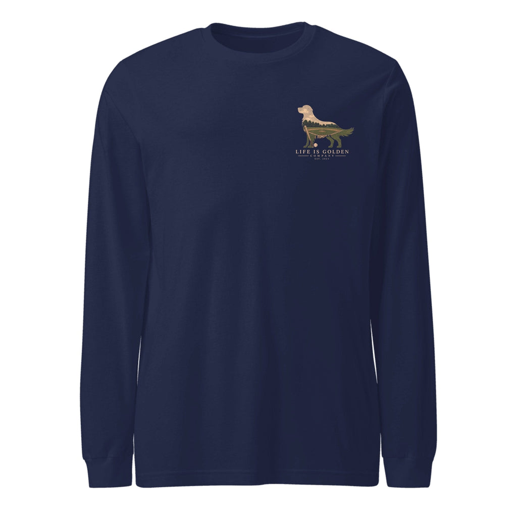 The Home Team Golden Long Sleeve — Navy (front)