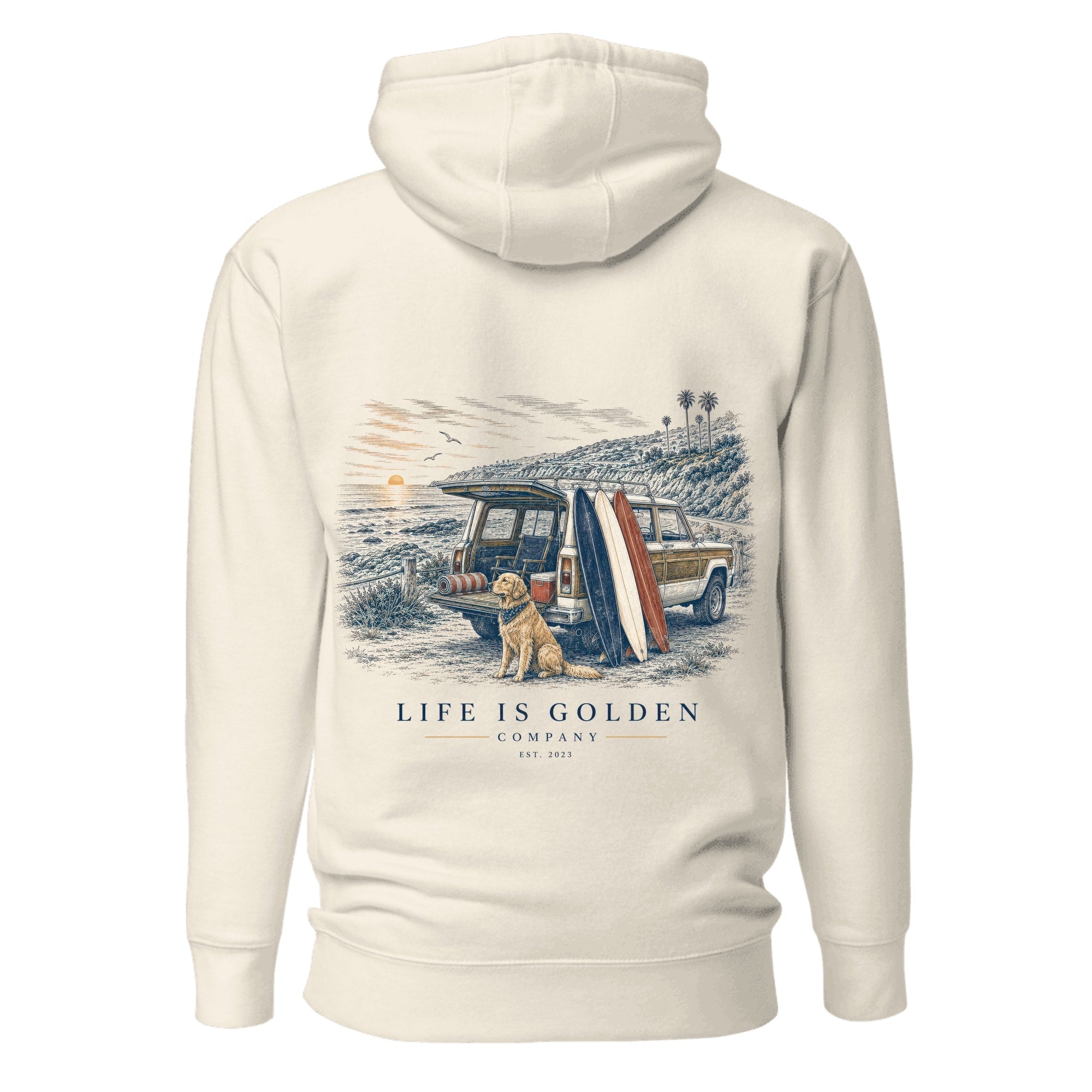 Surfer's Delight Hoodie — Oatmeal Heather
