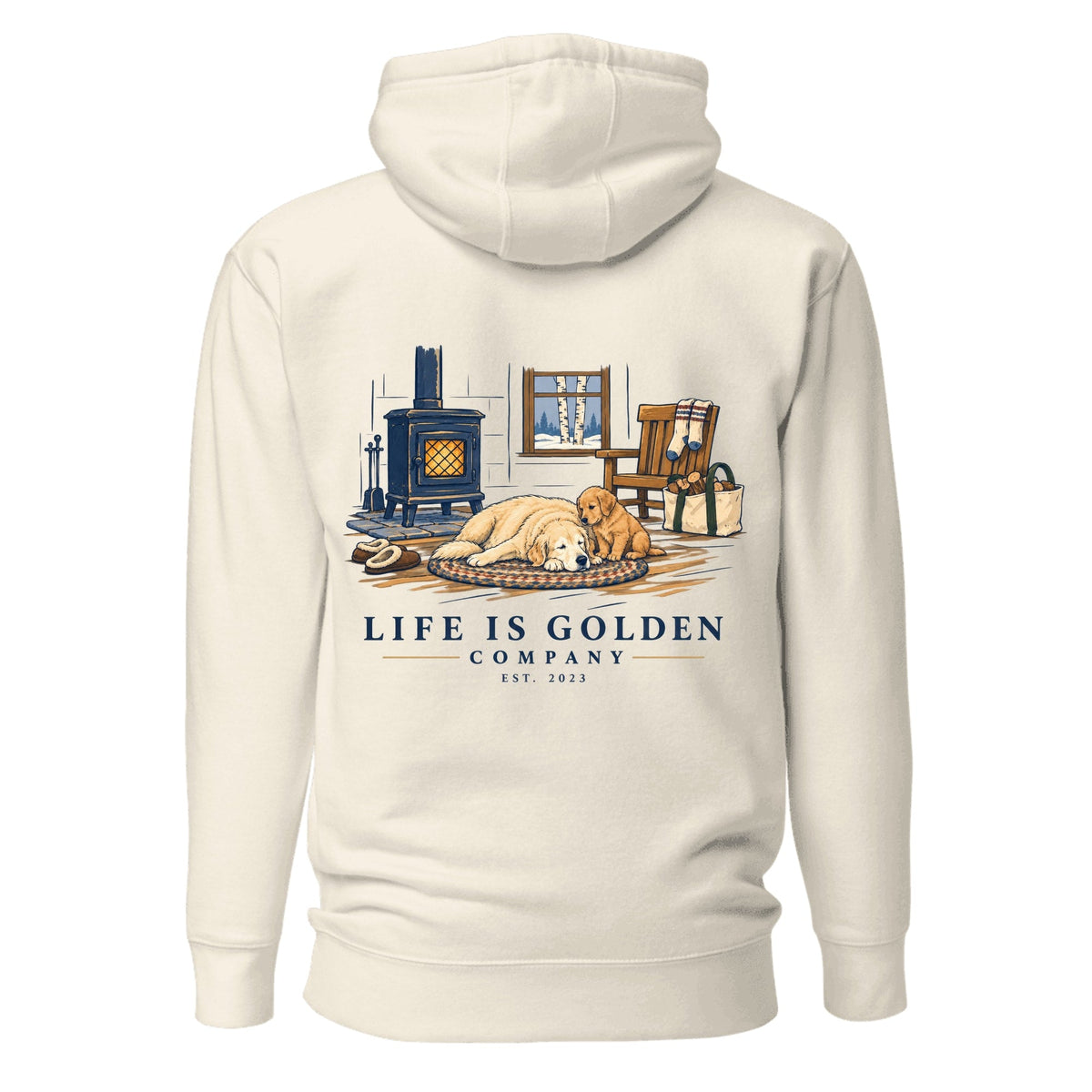 Wood Stove Weekend Hoodie — Oatmeal Heather