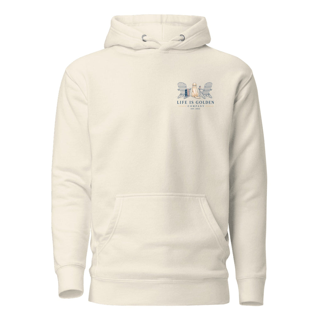 The Fireworks Watch Hoodie — Oatmeal Heather (front)