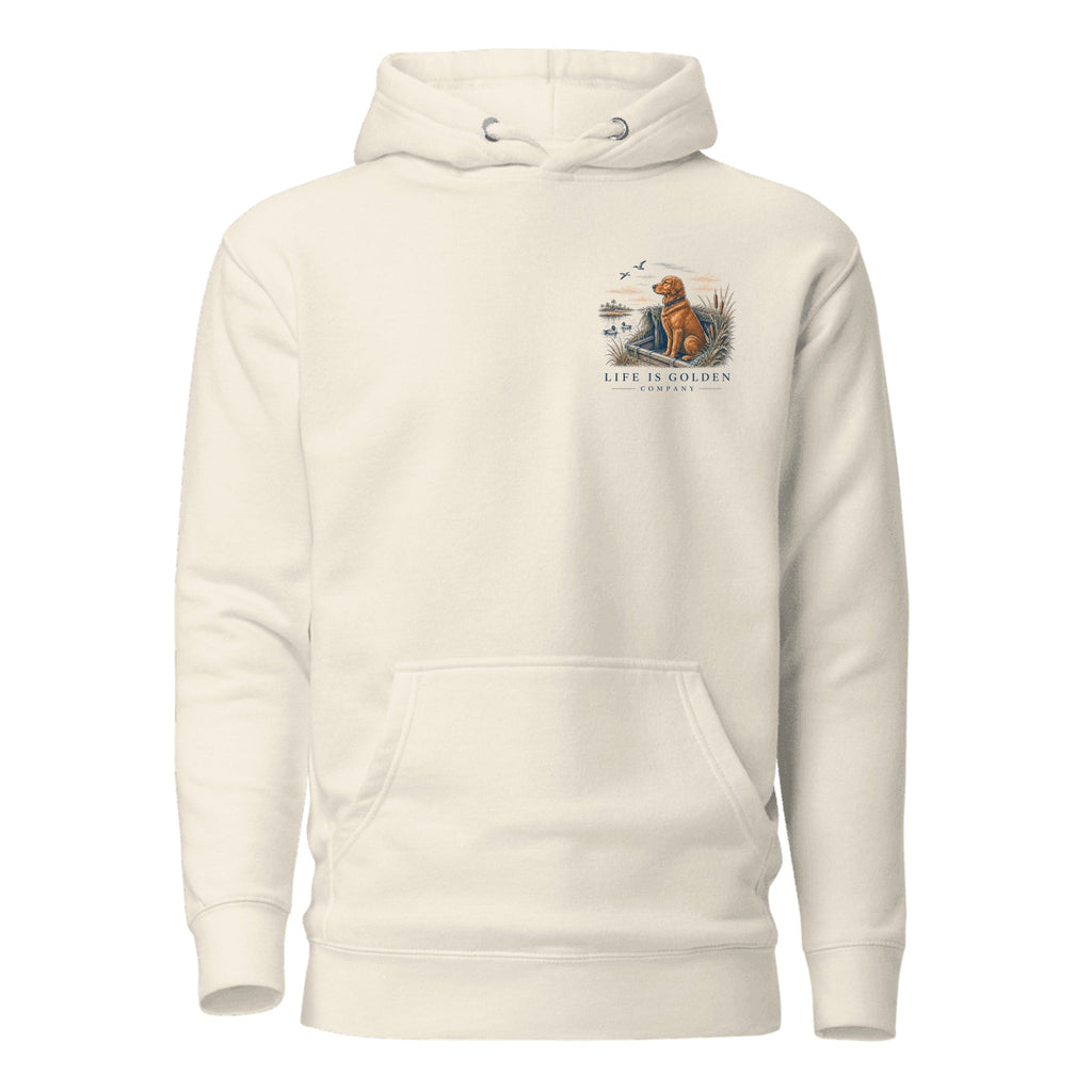 The Hunting Blind Hoodie — Oatmeal Heather (front)