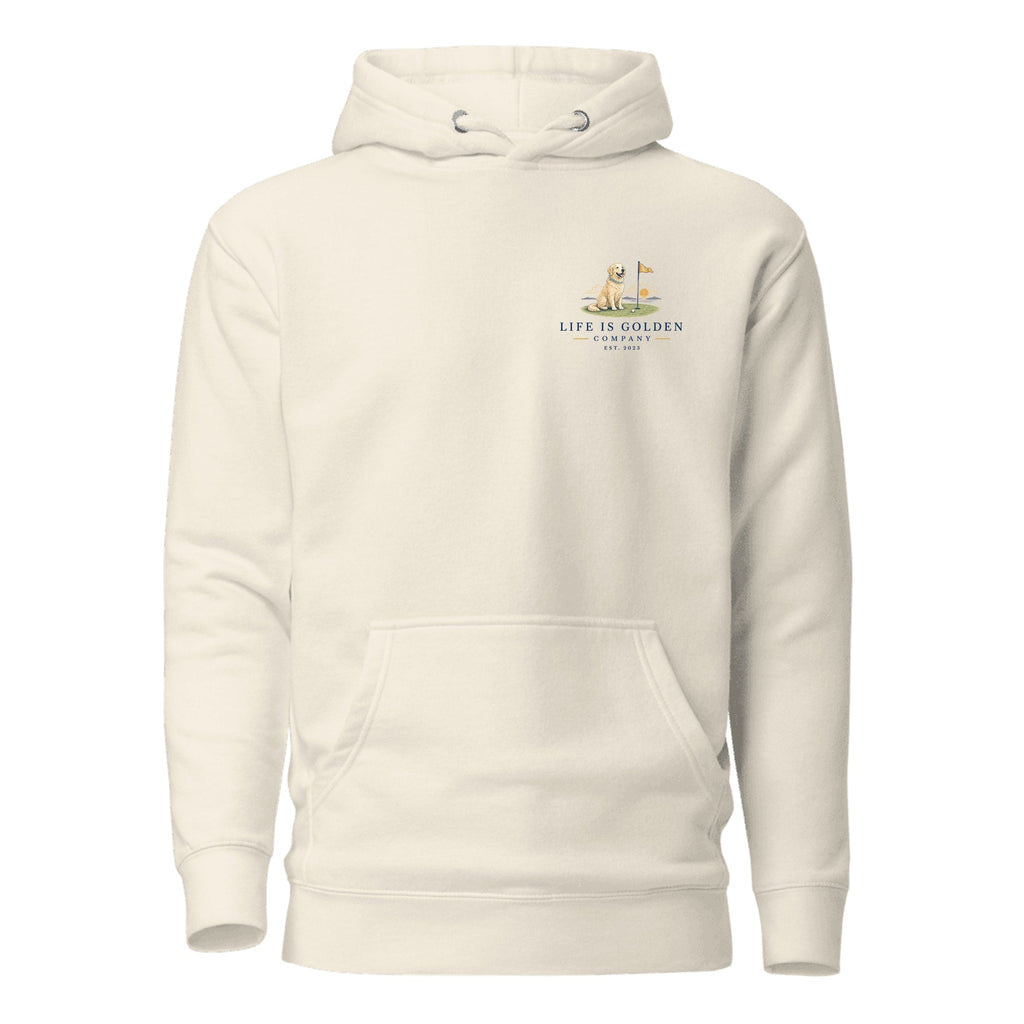 The Cart Path Hoodie — Oatmeal Heather (front)