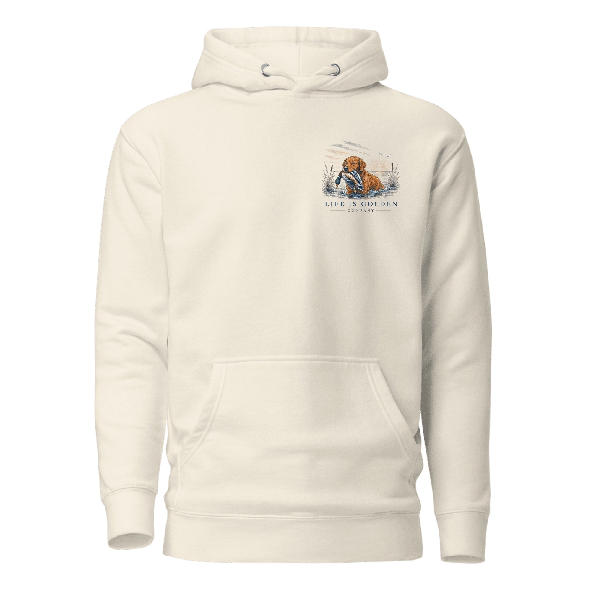 The Marsh Retrieve Hoodie — Oatmeal Heather (front)