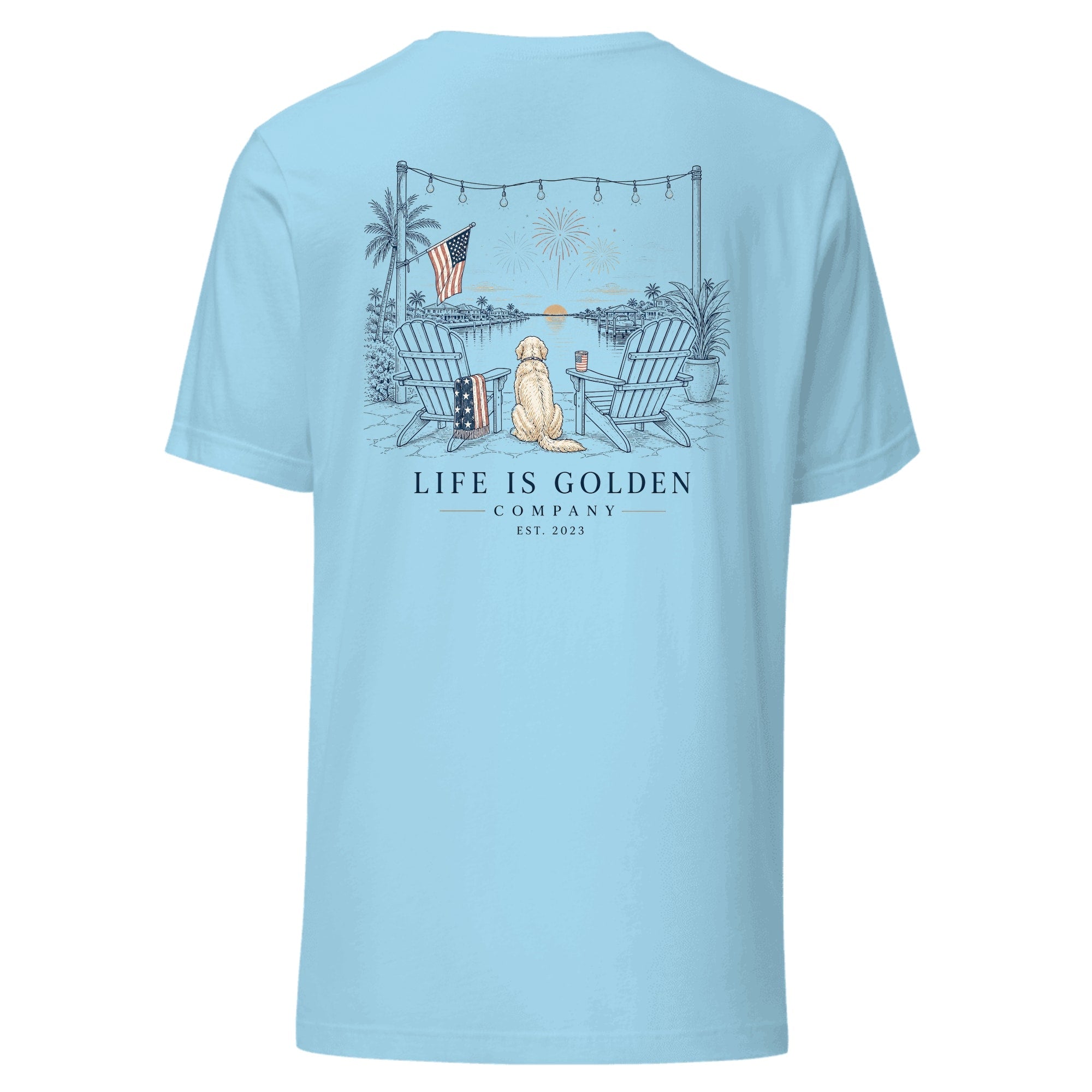 The Fireworks Watch Tee — Ocean Blue
