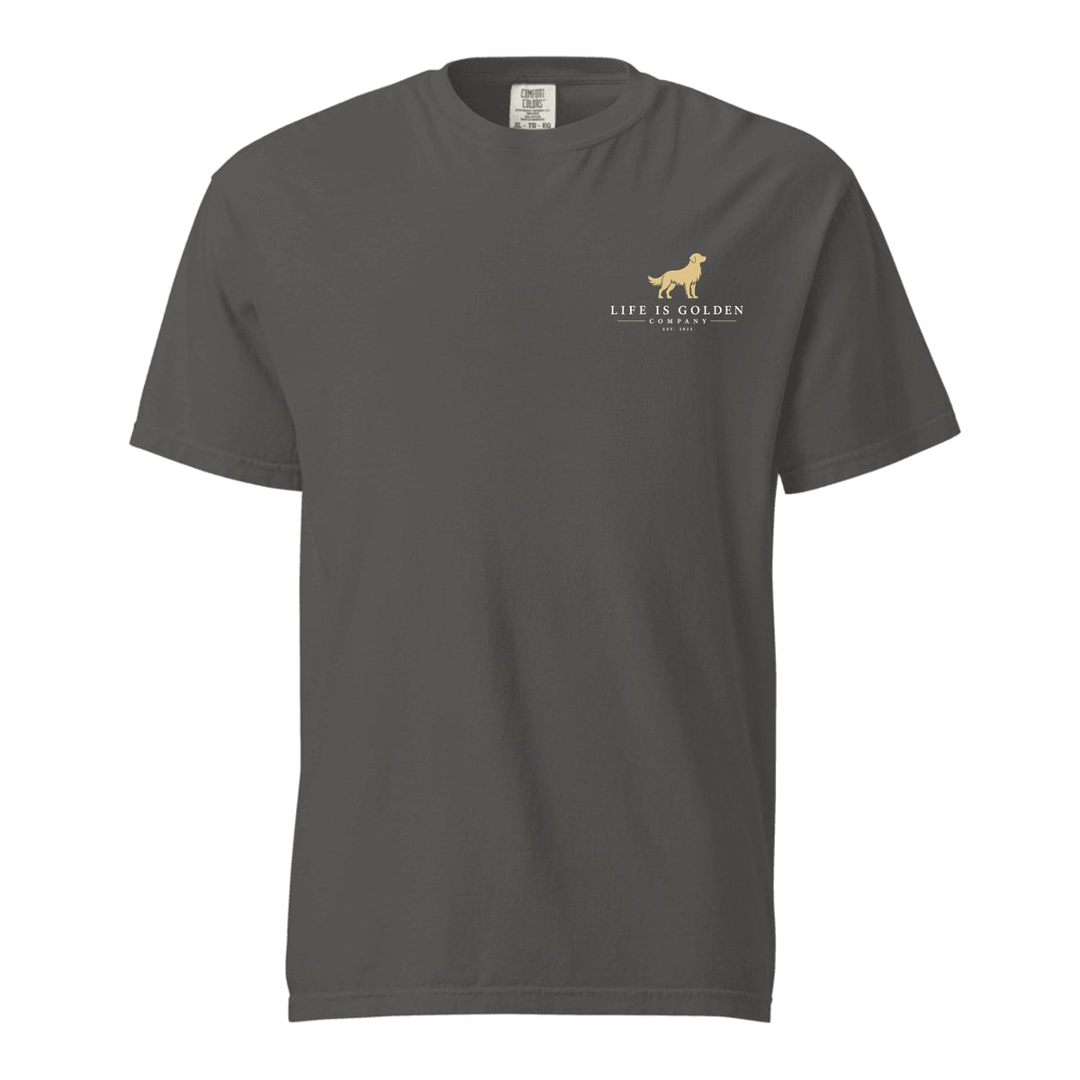Coastal Christmas Ride Heavyweight Tee — Pepper (front)