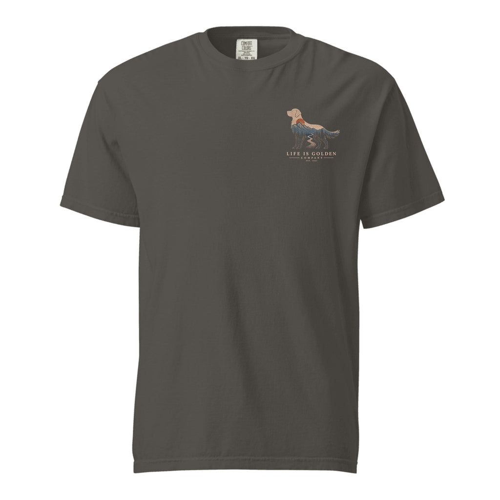 The High Country Golden Tee — Heavyweight Tee — Pepper (front)
