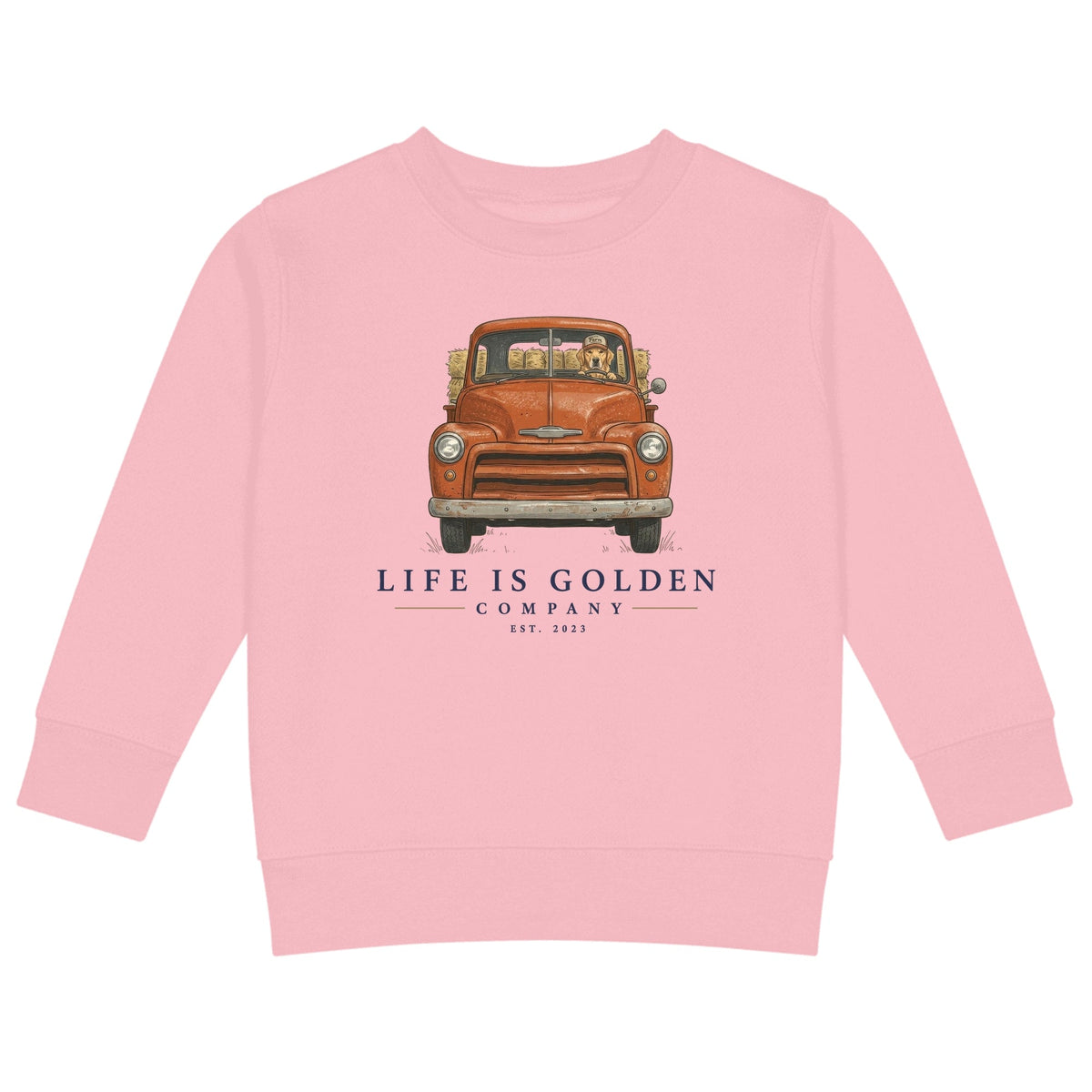 The Barn Chore Kids Crewneck — Pink