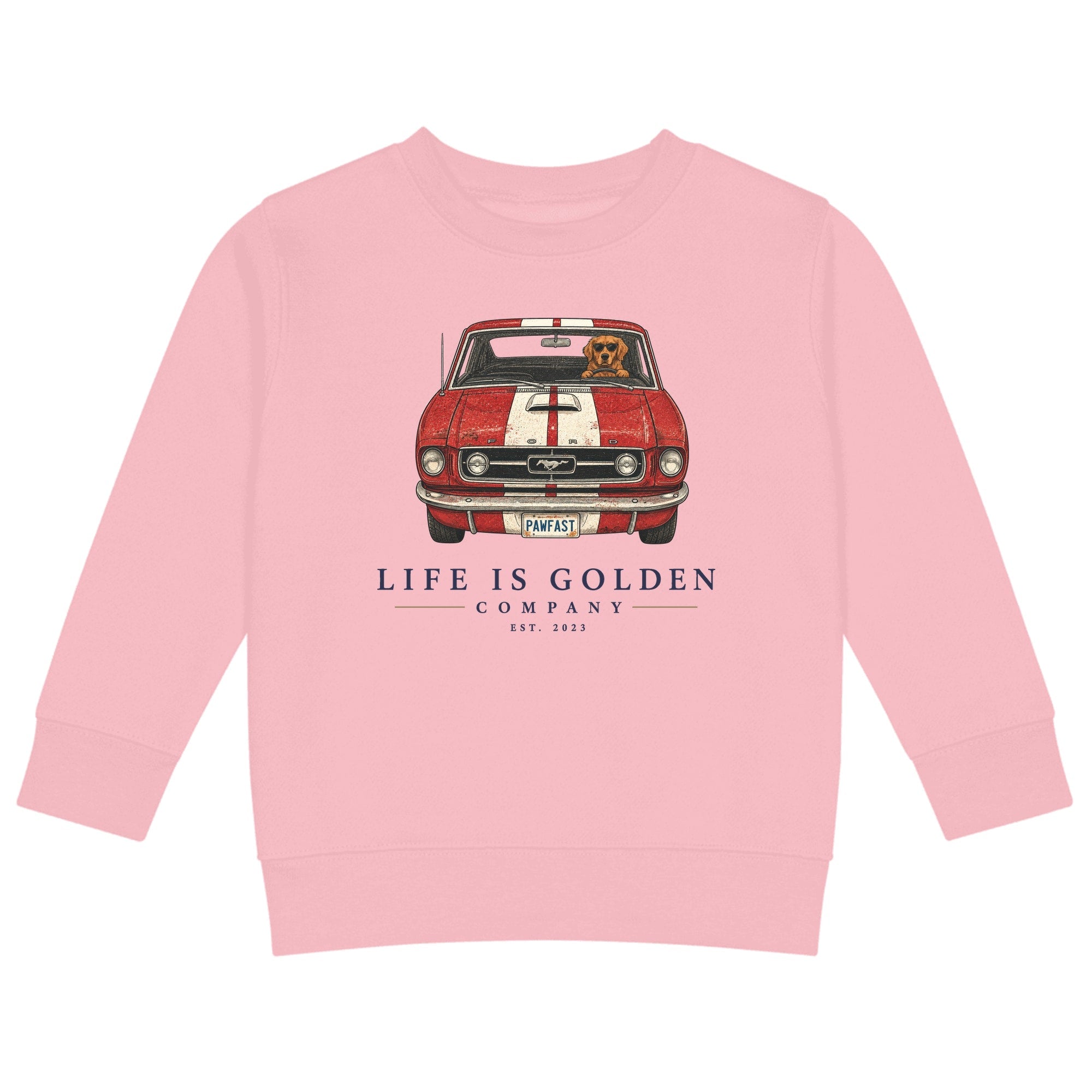 The Pony Run Kids Crewneck — Pink