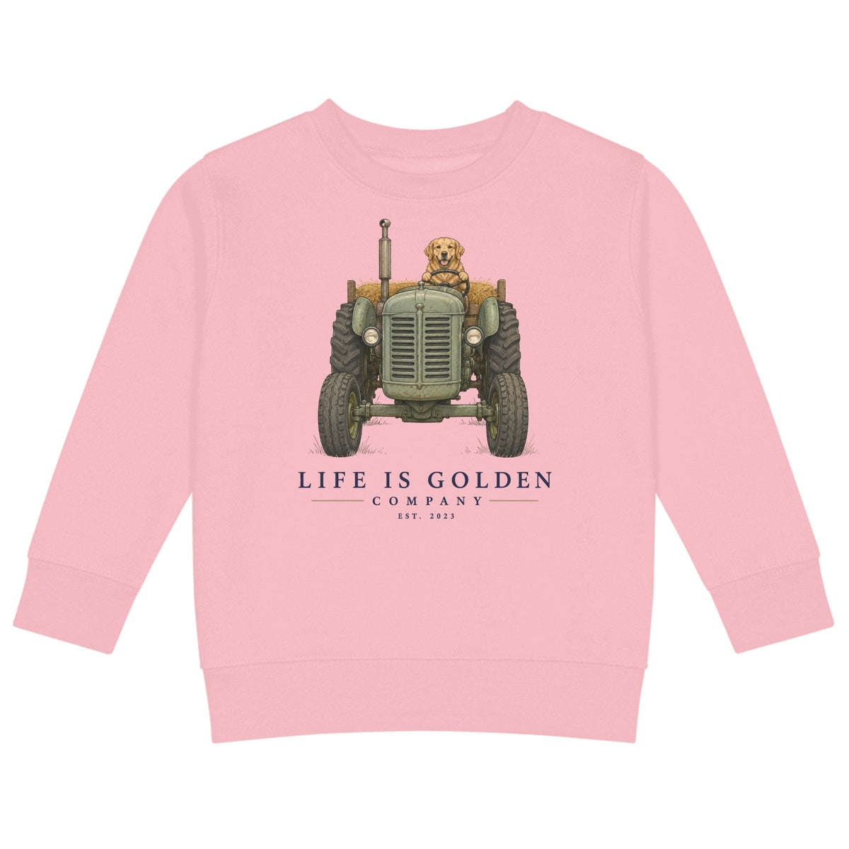 The Hay Haul Kids Crewneck — Pink