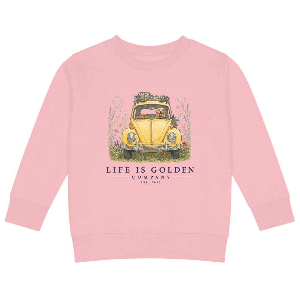 The Wildflower Detour Kids Crewneck — Pink