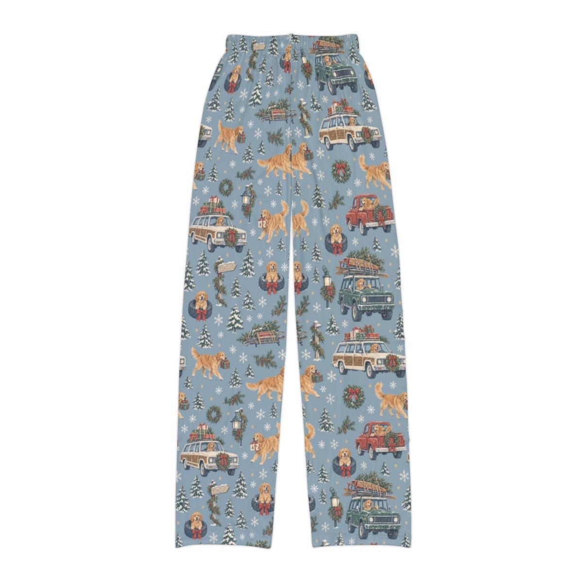 Christmas Convoy Kids' Lounge Pants — Flat back