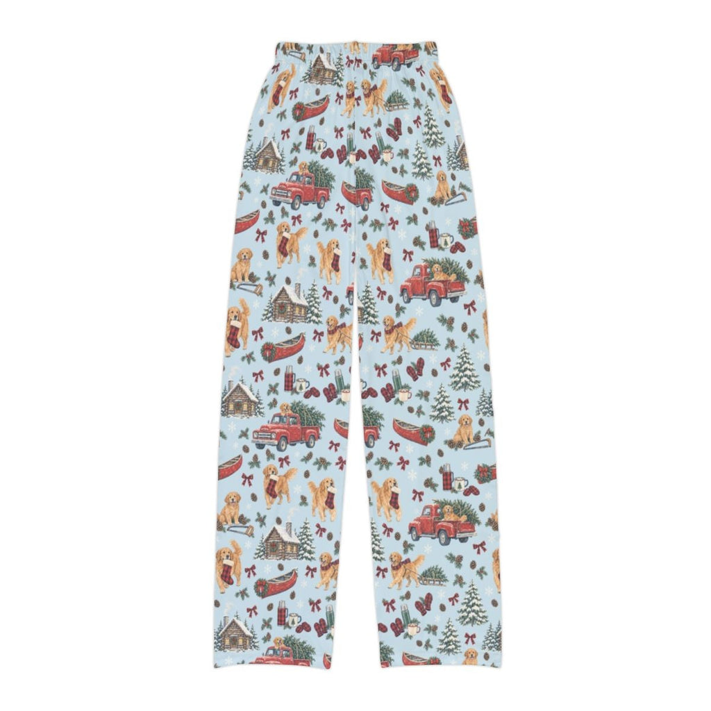 Tree Farm Christmas Kids' Lounge Pants — Flat back