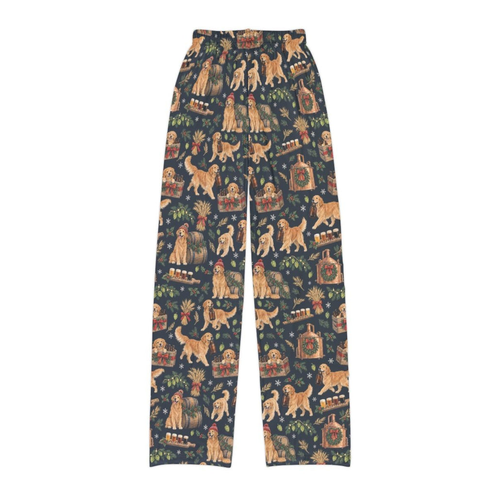 Brewmaster's Christmas Kids' Lounge Pants — Flat back