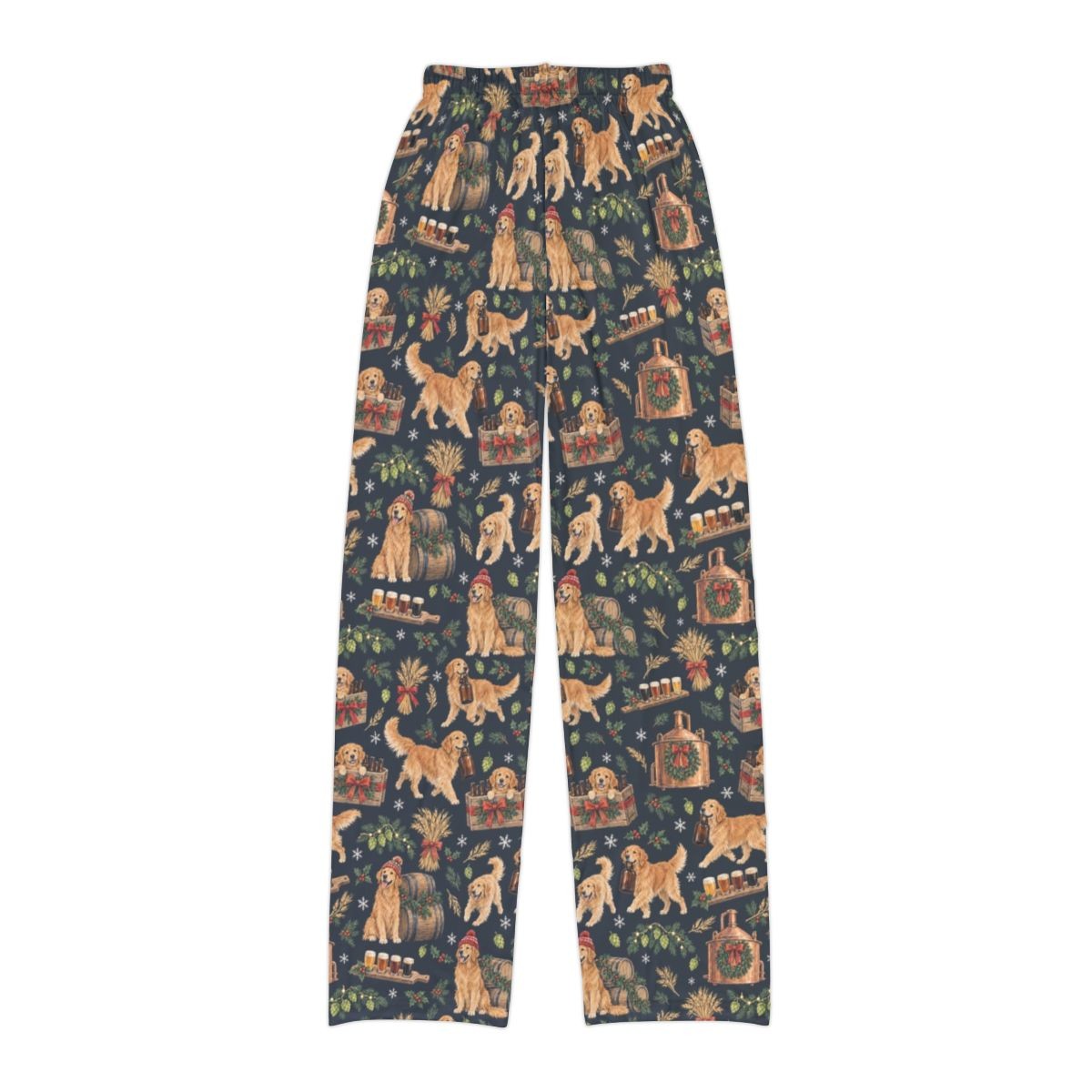 Brewmaster's Christmas Kids' Lounge Pants — Flat back