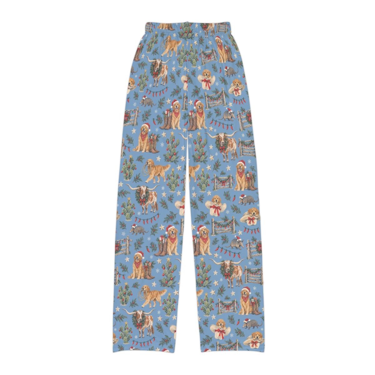 Lone Star Christmas Kids' Lounge Pants — Flat back