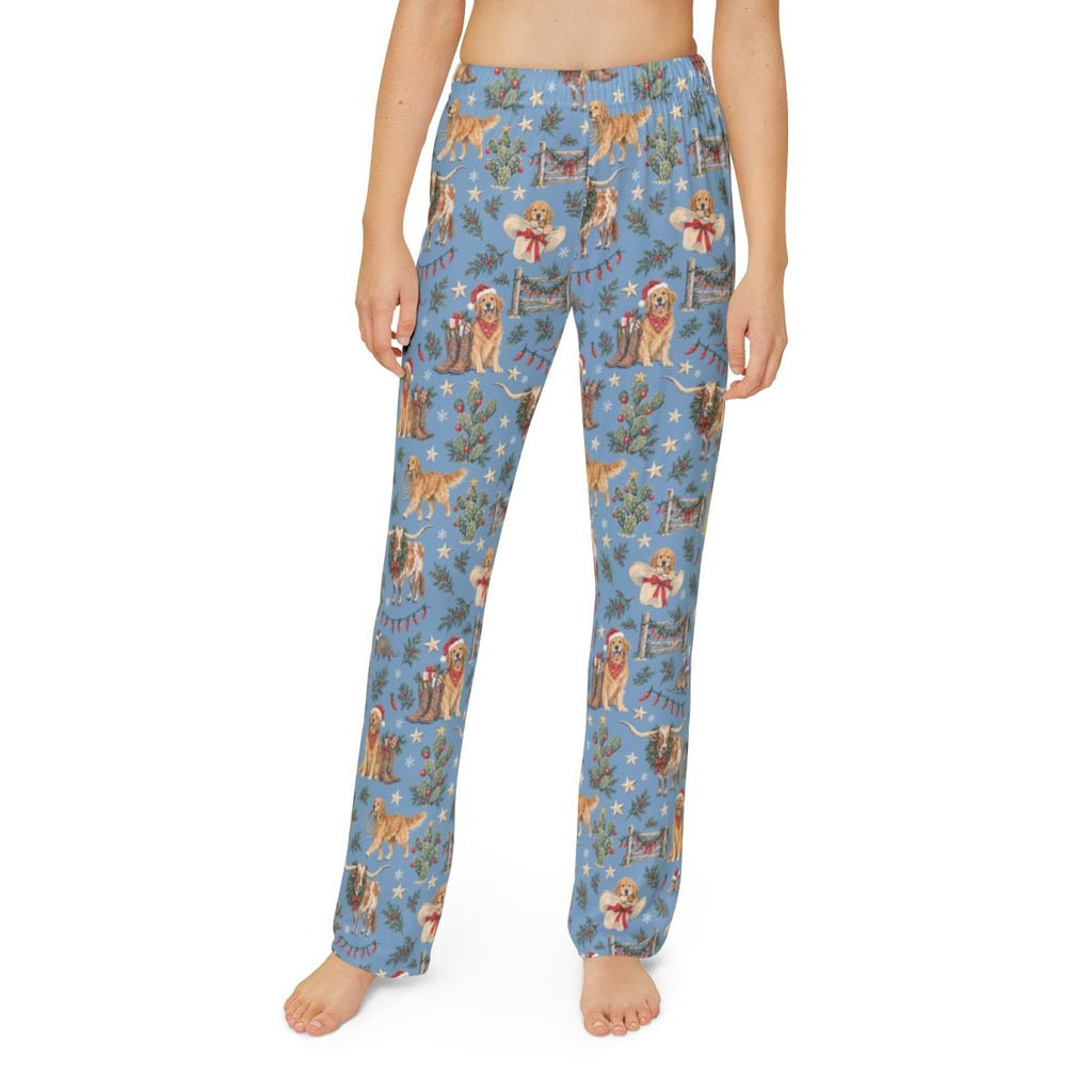 Lone Star Christmas Kids' Lounge Pants — Model front