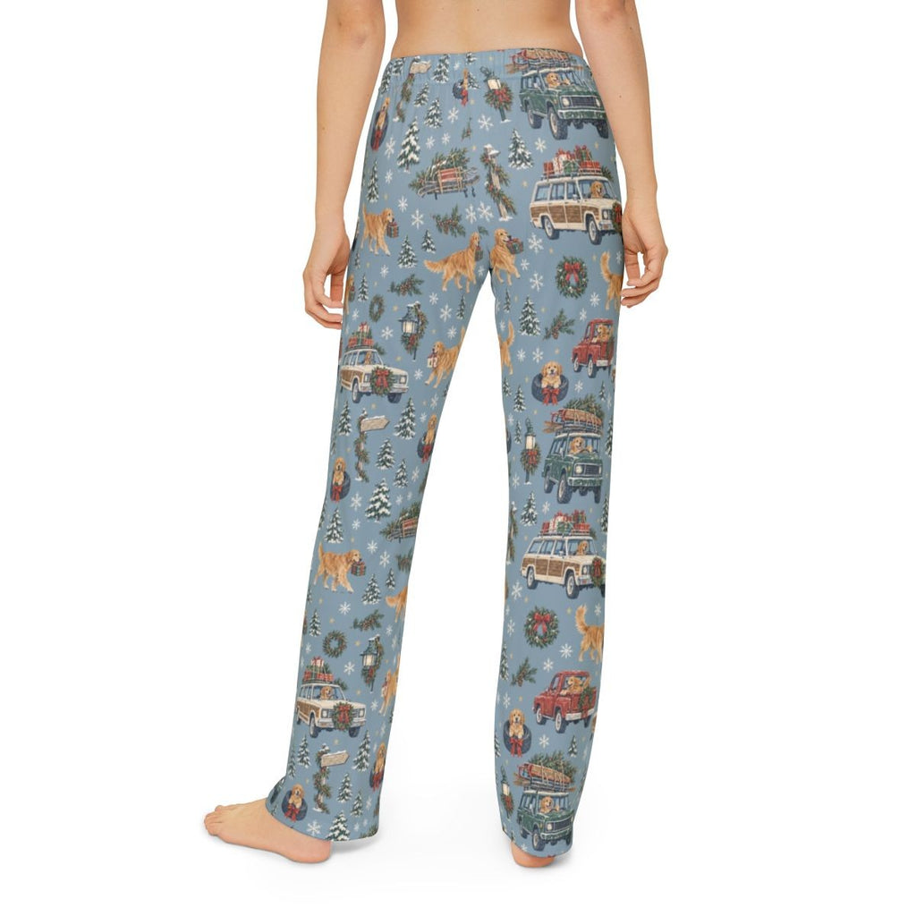 Christmas Convoy Kids' Lounge Pants — Model back