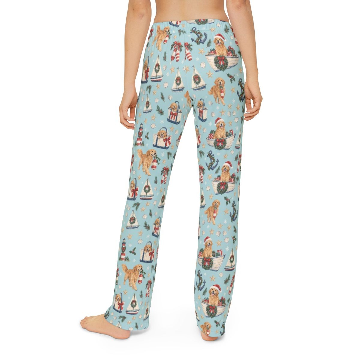 Holiday Harbor Kids' Lounge Pants — Model back