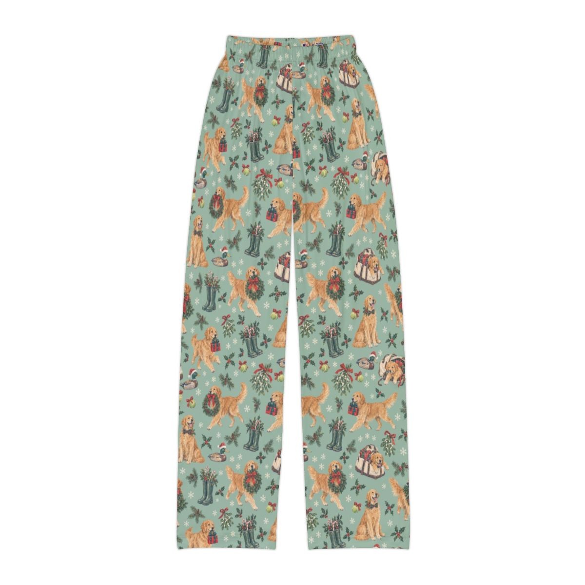 Retrieving Christmas Kids' Lounge Pants — Flat front