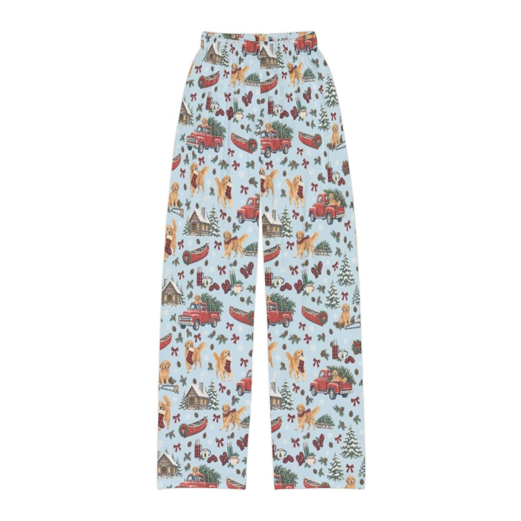 Tree Farm Christmas Kids' Lounge Pants — Flat front