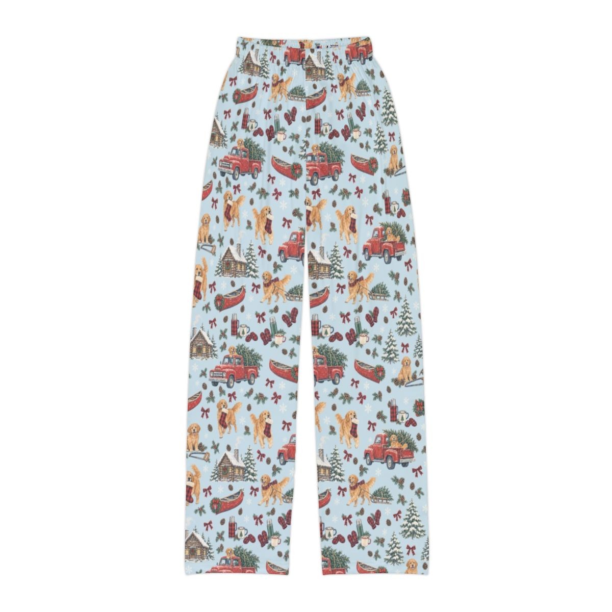 Tree Farm Christmas Kids' Lounge Pants — Flat front