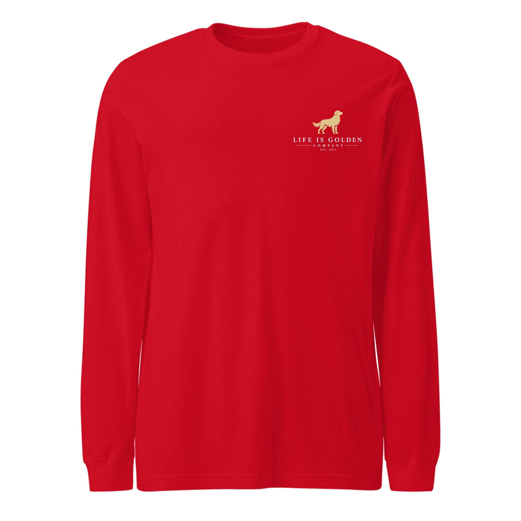The Last Bonfire Long-Sleeve — Red (front)
