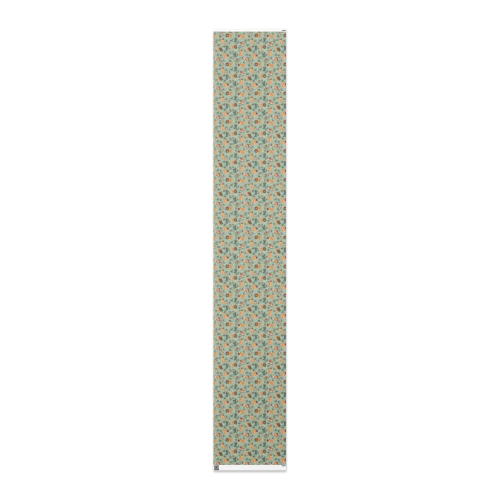 Retrieving Christmas Wrapping Paper — the full 15 ft roll