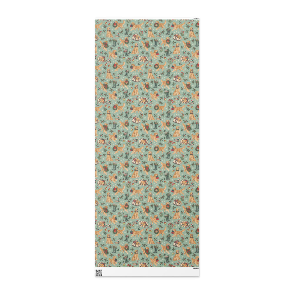 Retrieving Christmas Wrapping Paper — the full 6 ft roll