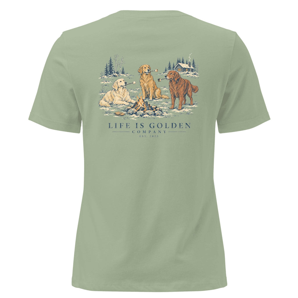 Toasted Goldens Women's Relaxed Tee — Sage