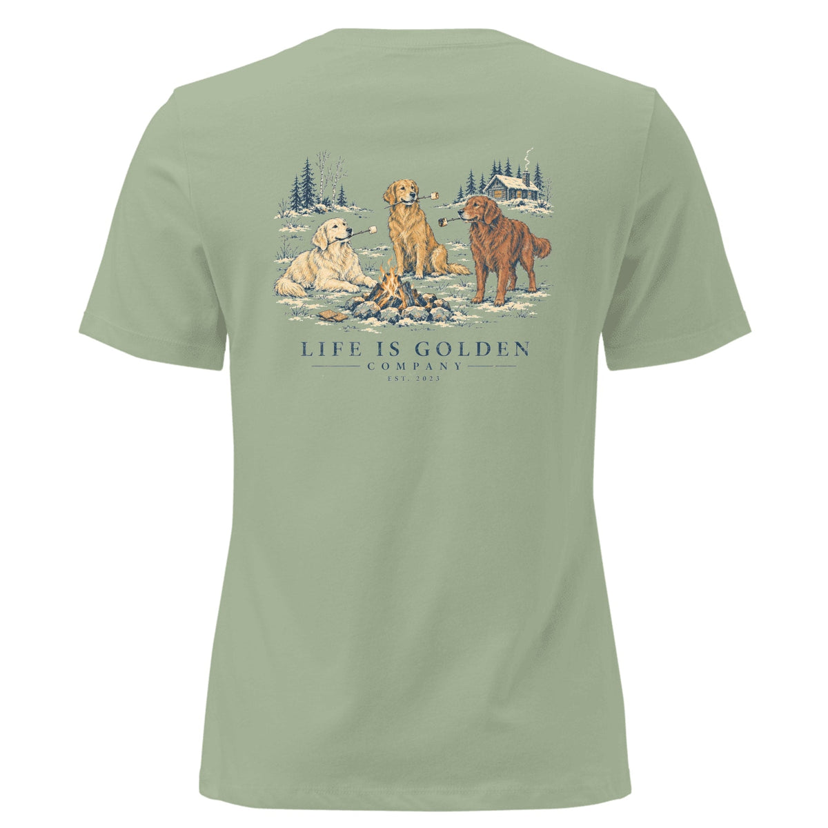 Toasted Goldens Women's Relaxed Tee — Sage